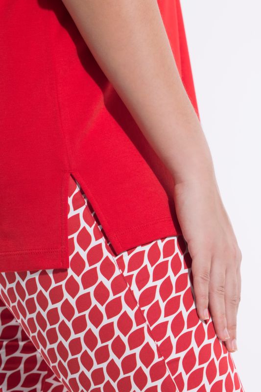 Rhinestone Neckline Pima Cotton Tee