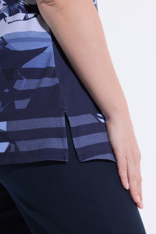 Striped Flower Pima Cotton Tee