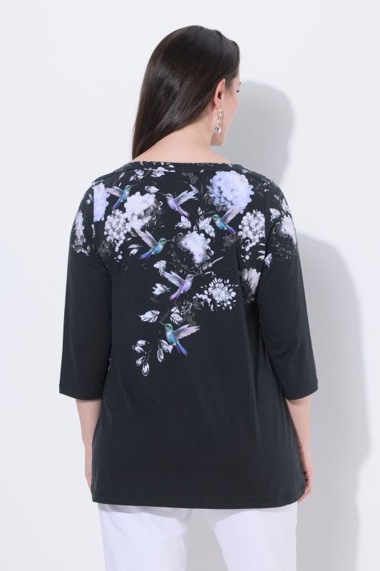 Hummingbird Print Pima Cotton Tee
