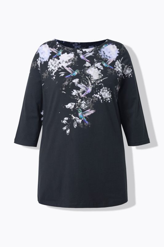 Hummingbird Print Pima Cotton Tee