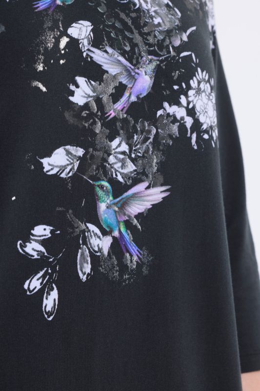 Hummingbird Print Pima Cotton Tee