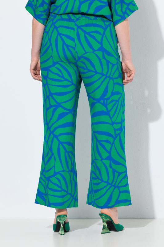 Панталон с принт на листа