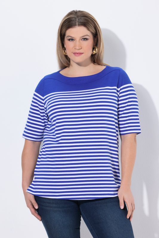Breton Stripe Short Sleeve Boat Neck Tee