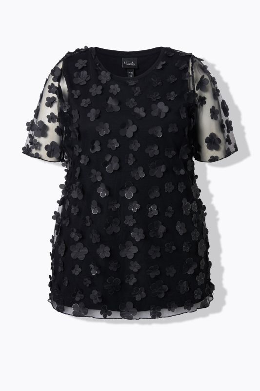 Dimensional Flower Applique Tee