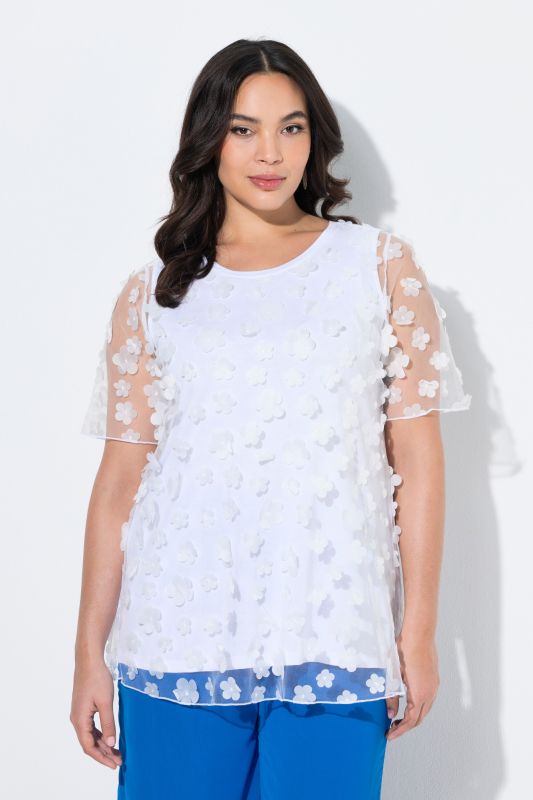 Dimensional Flower Applique Tee