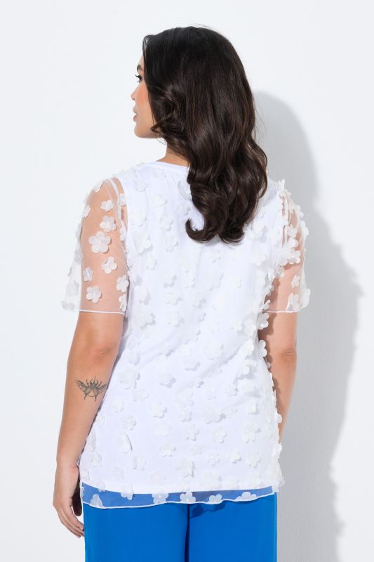 Dimensional Flower Applique Tee