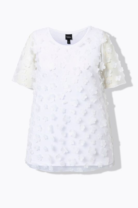 Dimensional Flower Applique Tee