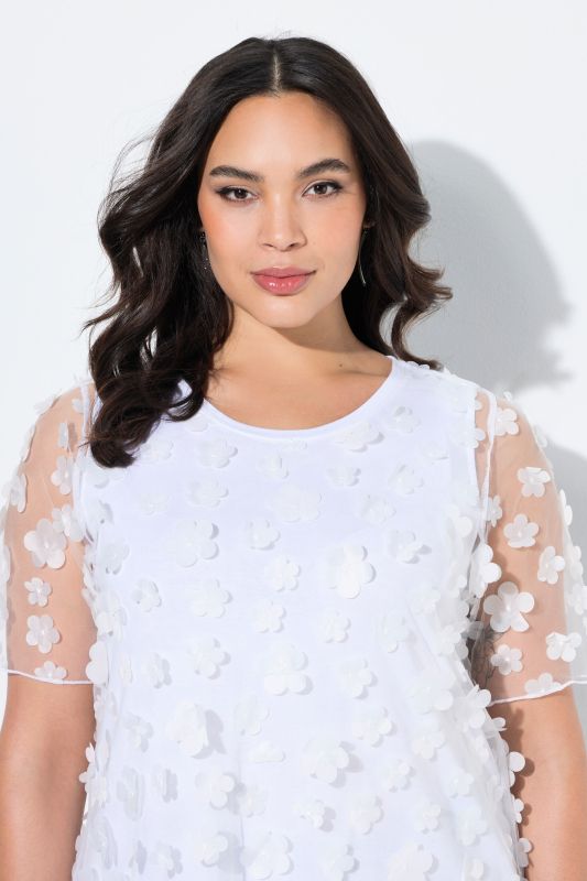 Dimensional Flower Applique Tee