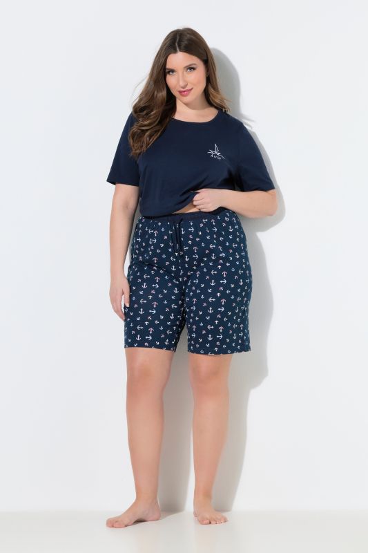 2 Pack Eco Cotton Pajama Shorts- Anchor Print