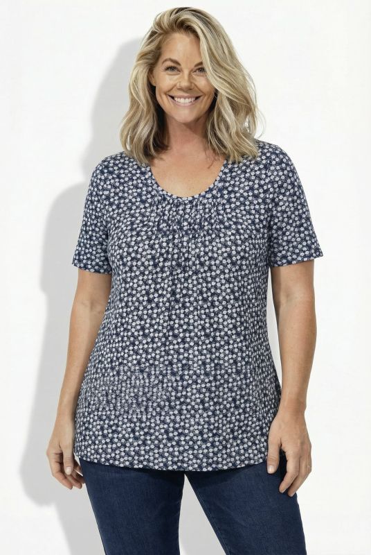 Тениска с флорален принт