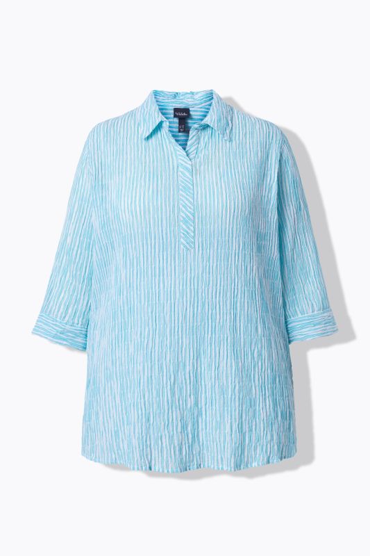 Блуза с яка и райета