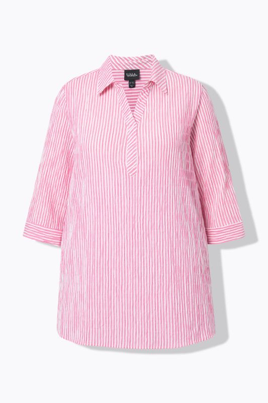 Блуза с яка и райета