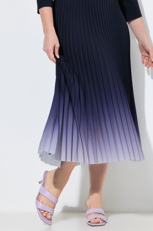 Рокля плисирана с омбре принт