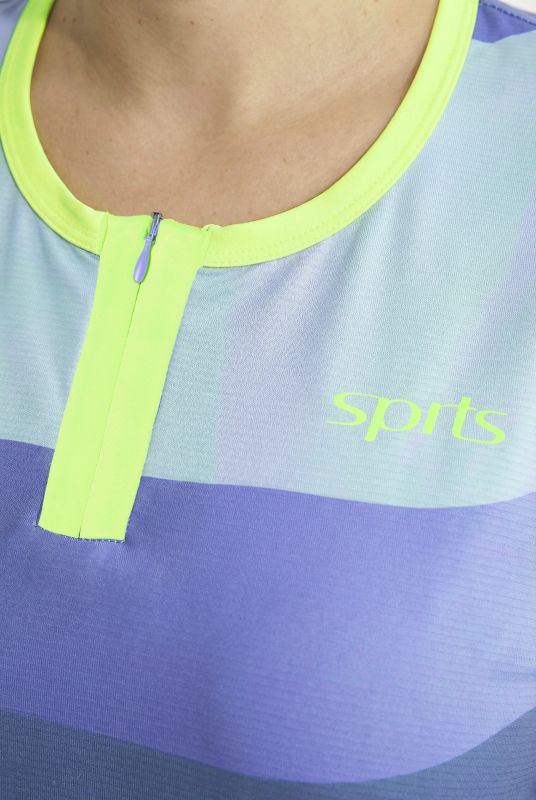 Тениска с принт на вълни