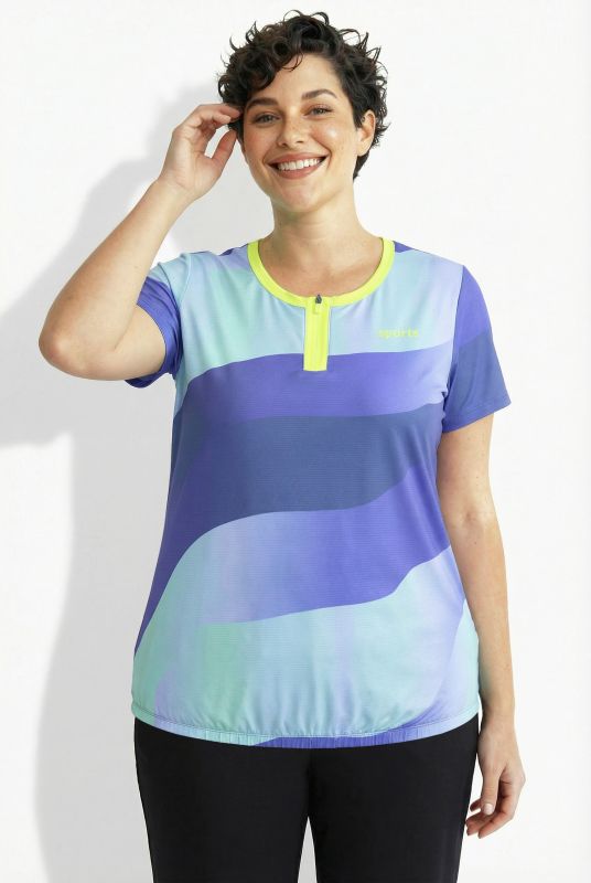 Тениска с принт на вълни