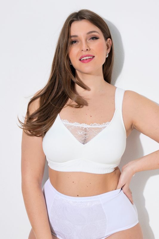 Lace Panel Microfiber Bralette