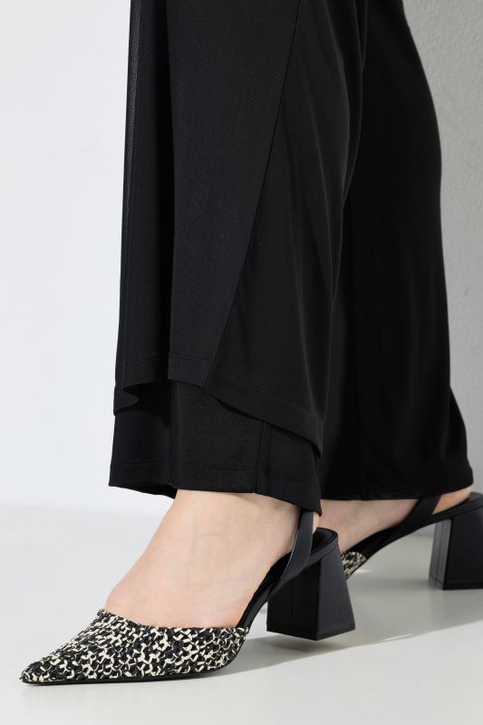 Панталон с мрежест акцент