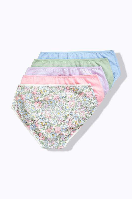 5 Pack of Panties- Pastel Floral