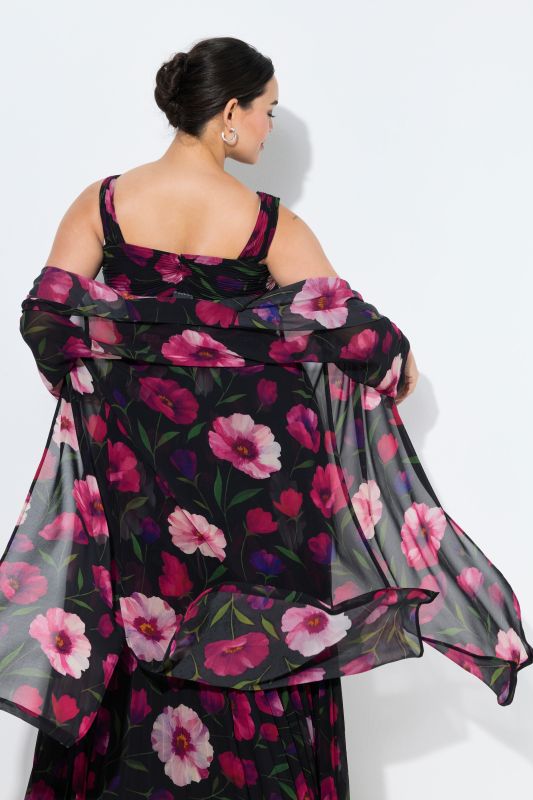 Сако от шифон с флорален принт