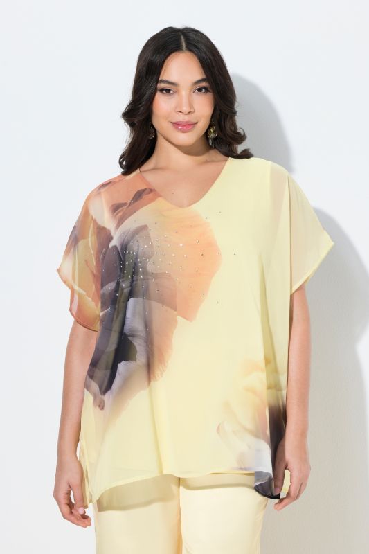 Sunshine Floral Layered Chiffon Blouse