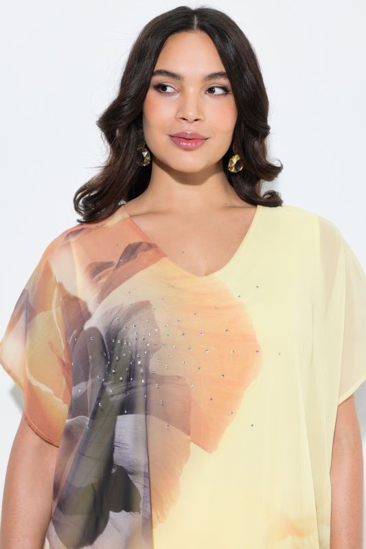 Sunshine Floral Layered Chiffon Blouse