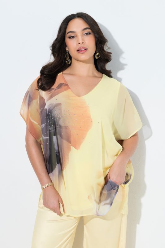 Sunshine Floral Layered Chiffon Blouse