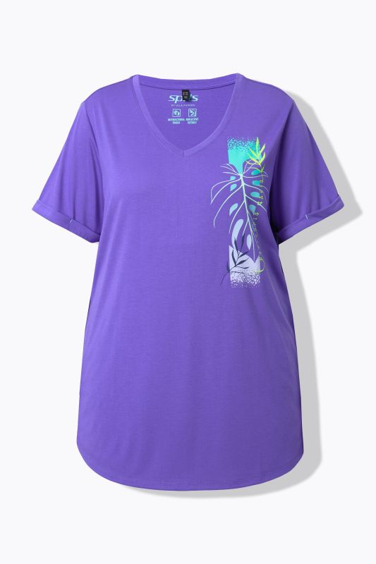 Тениска антибактериална с принт на листо