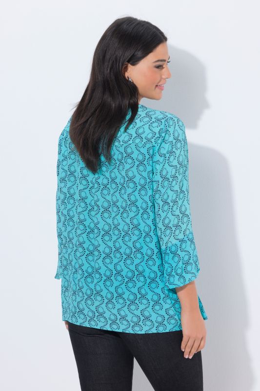 Блуза със завъртян принт