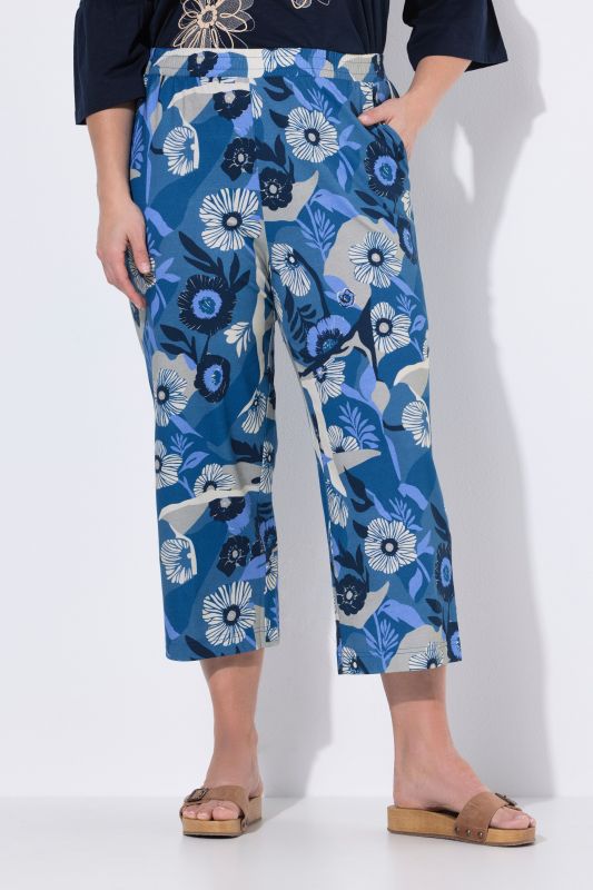 Eco Cotton Swirling Floral Print Culottes