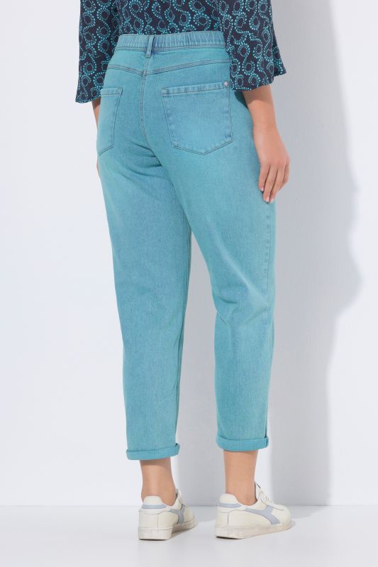 Blue Wash Stretch Fit Boyfriend Jeans