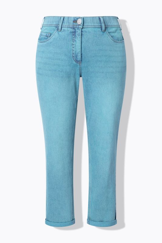 Blue Wash Stretch Fit Boyfriend Jeans