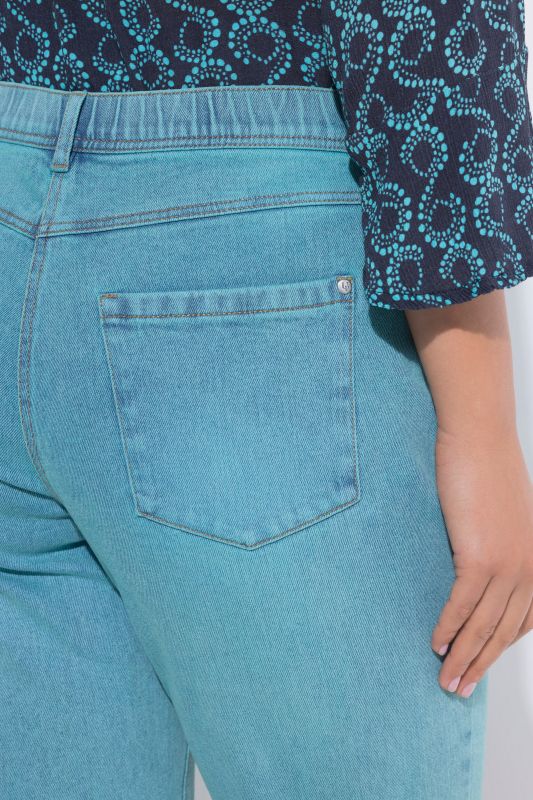 Blue Wash Stretch Fit Boyfriend Jeans
