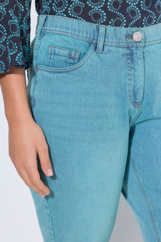 Blue Wash Stretch Fit Boyfriend Jeans