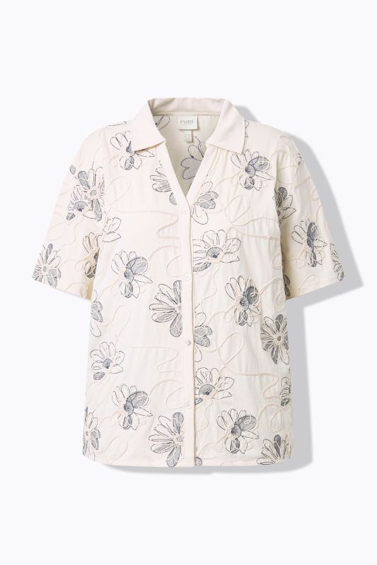 Риза с флорален принт