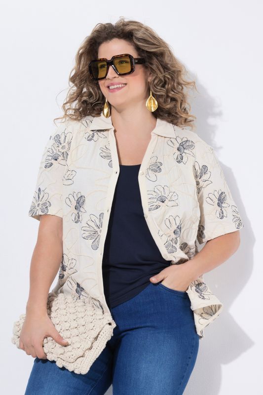 Риза с флорален принт