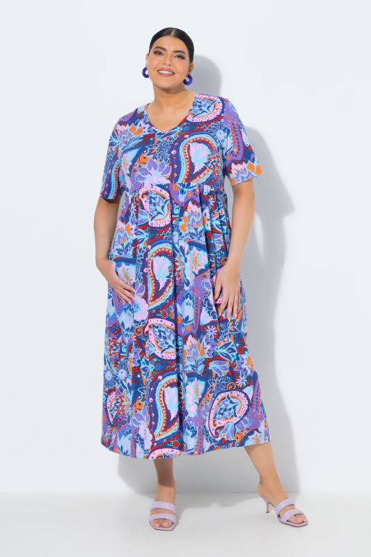 Рокля с електриков пейзли принт