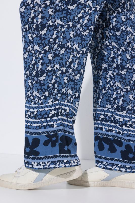 Floral Print Elastic Waist Palazzo Pants