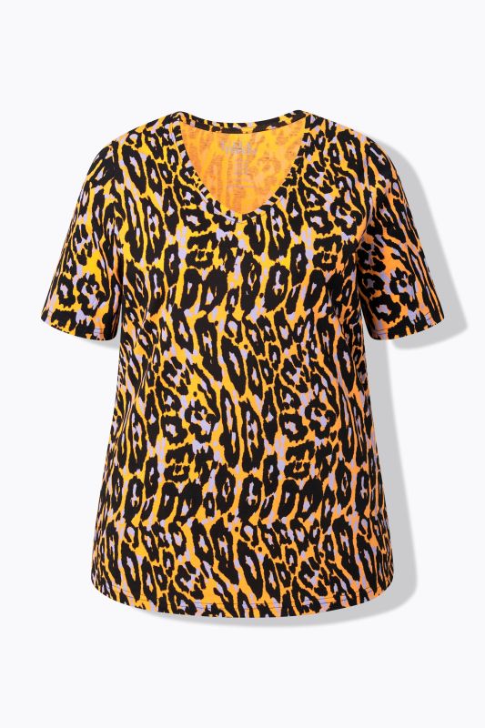 Тениска с леопардов принт