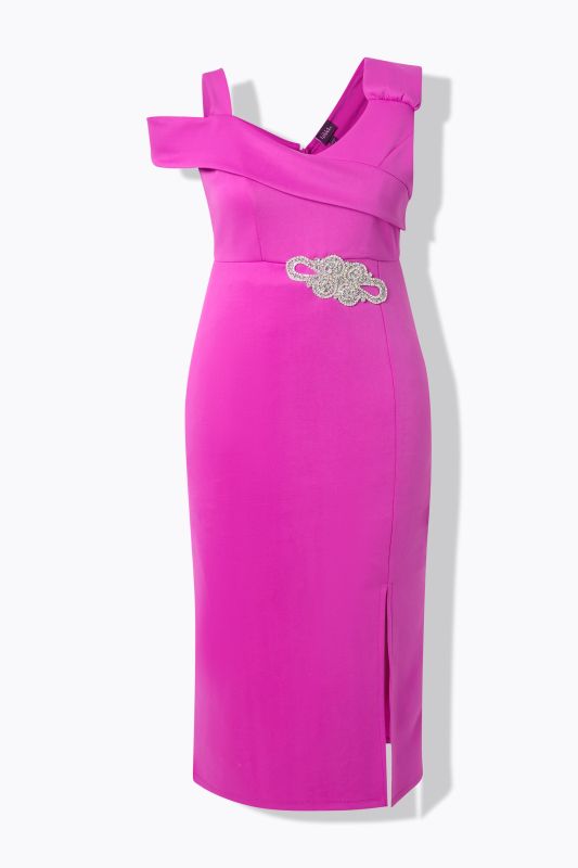 Рокля вечерна с асиметрична драперия