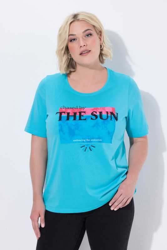 Тениска с графично слънце