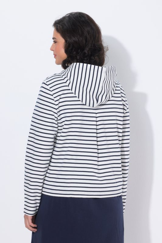 Суитчър с райета и качулка