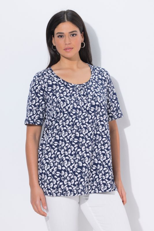 Тениска с принт на ягоди