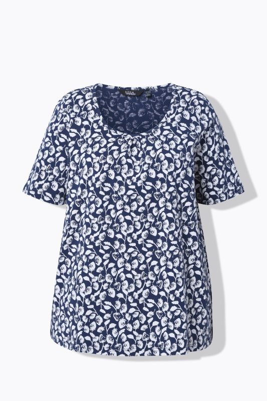 Тениска с принт на ягоди