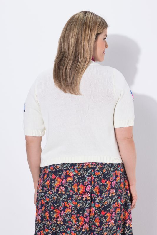 Жилетка с принт на птици