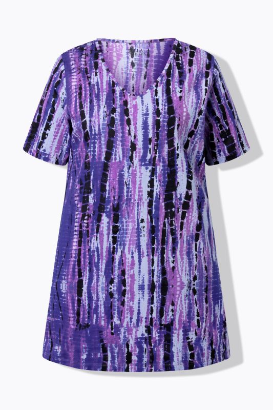 Batik Stripe A-Line Knit Tunic