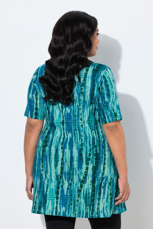 Batik Stripe A-Line Knit Tunic