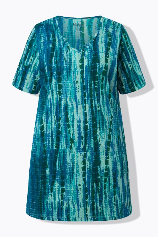 Batik Stripe A-Line Knit Tunic