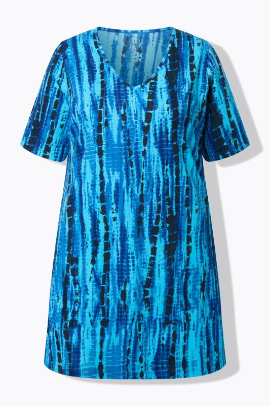 Batik Stripe A-Line Knit Tunic