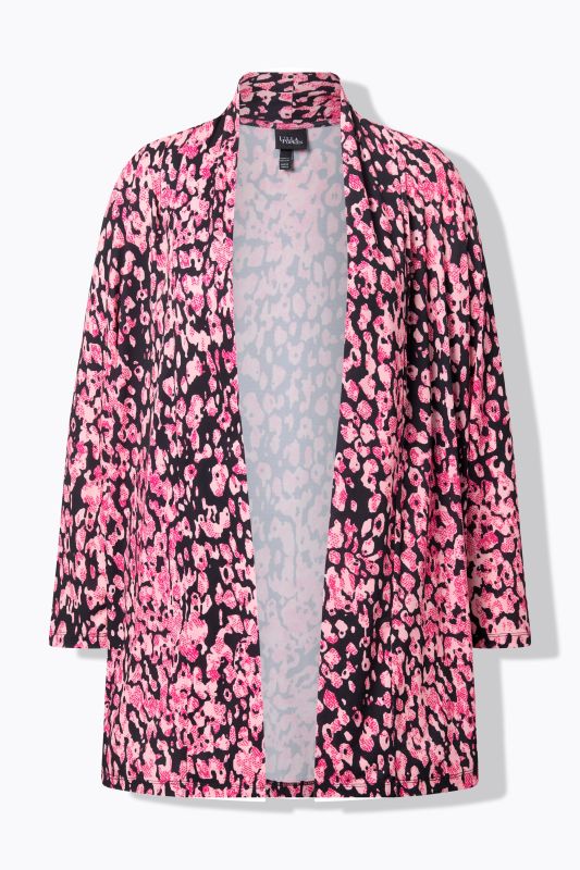 Matte Jersey Pink Leopard Print Jacket