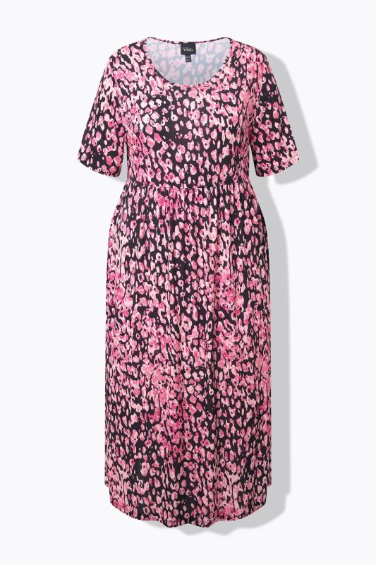 Рокля с розов леопардов принт